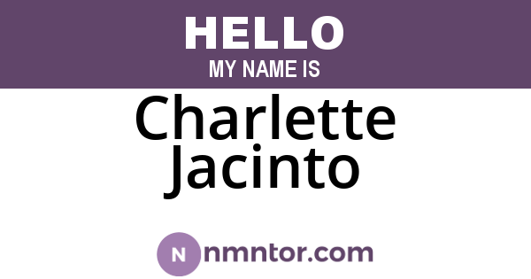 Charlette Jacinto
