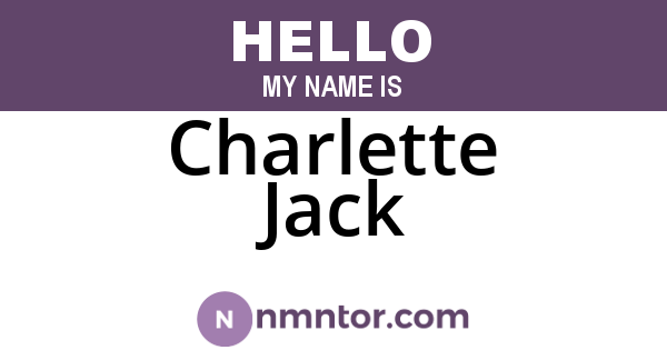 Charlette Jack