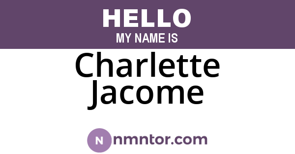 Charlette Jacome