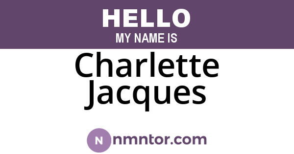Charlette Jacques