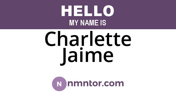 Charlette Jaime