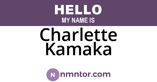 Charlette Kamaka