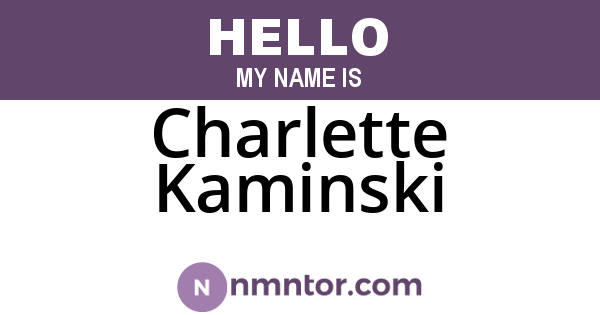 Charlette Kaminski
