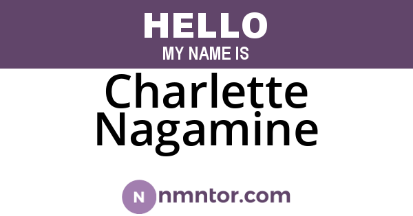 Charlette Nagamine