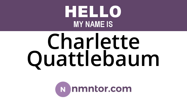 Charlette Quattlebaum