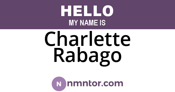 Charlette Rabago