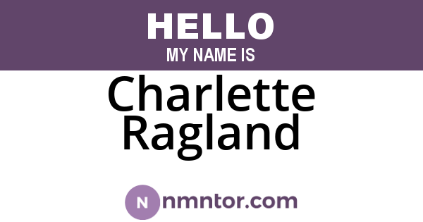 Charlette Ragland