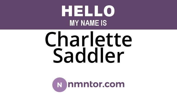 Charlette Saddler