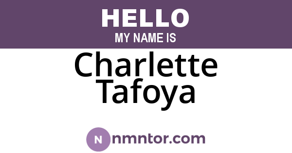 Charlette Tafoya