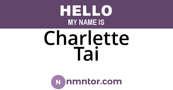 Charlette Tai