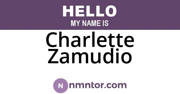Charlette Zamudio
