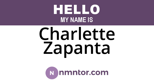 Charlette Zapanta