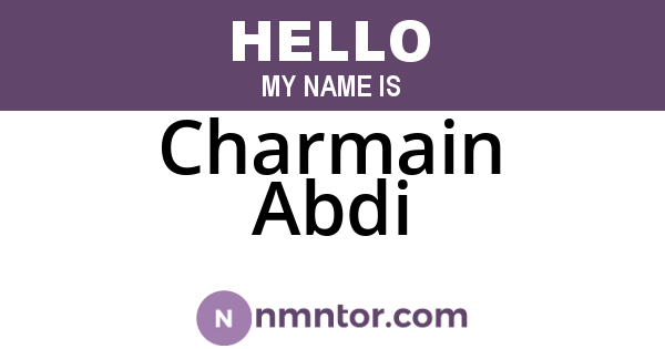Charmain Abdi