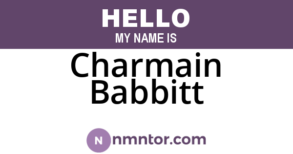 Charmain Babbitt