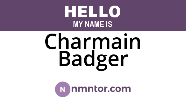 Charmain Badger