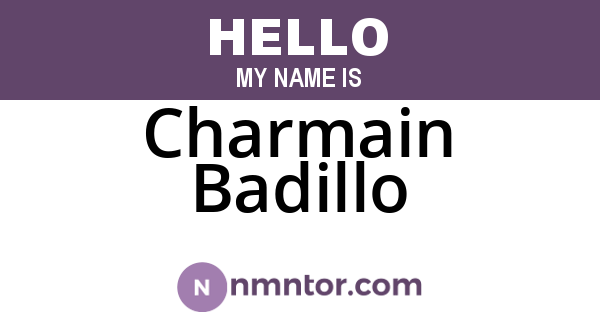 Charmain Badillo
