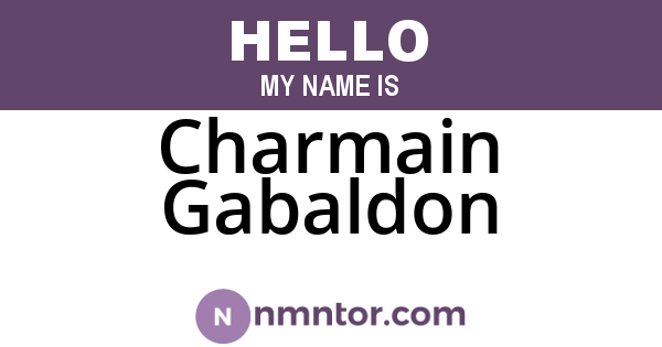 Charmain Gabaldon