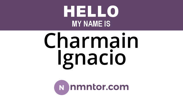 Charmain Ignacio