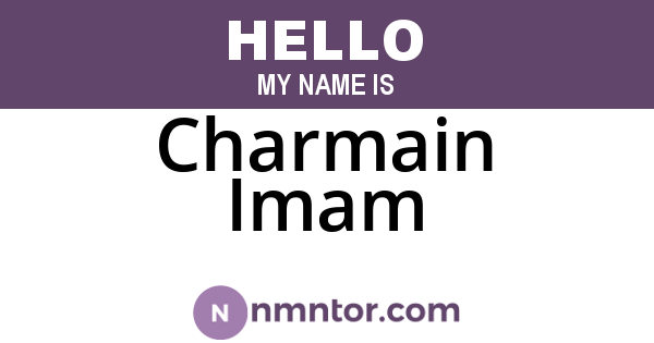 Charmain Imam