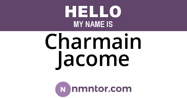 Charmain Jacome