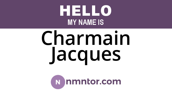 Charmain Jacques
