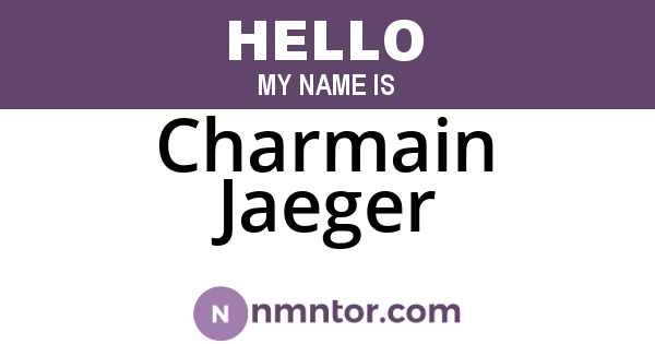 Charmain Jaeger