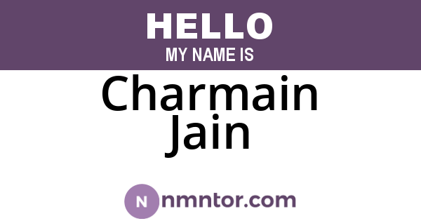 Charmain Jain