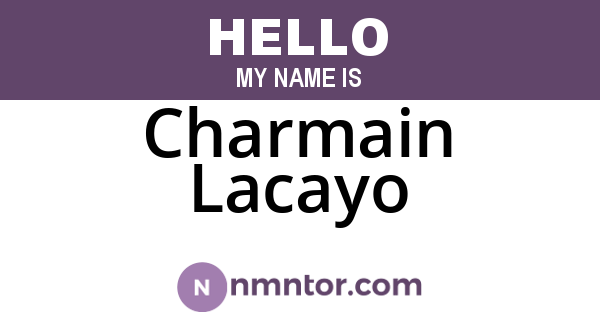 Charmain Lacayo