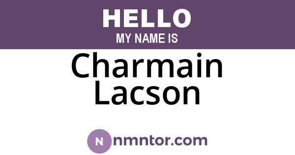 Charmain Lacson