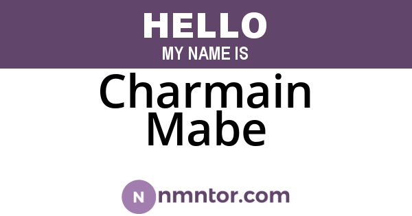 Charmain Mabe