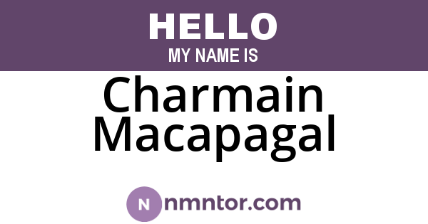 Charmain Macapagal