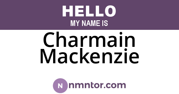 Charmain Mackenzie