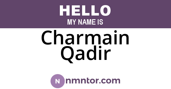 Charmain Qadir