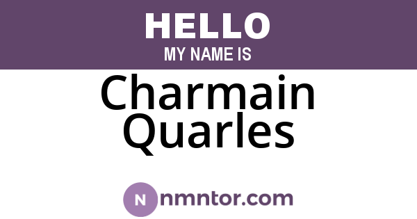 Charmain Quarles