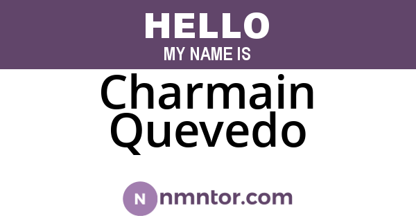 Charmain Quevedo