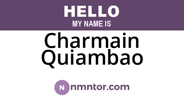 Charmain Quiambao