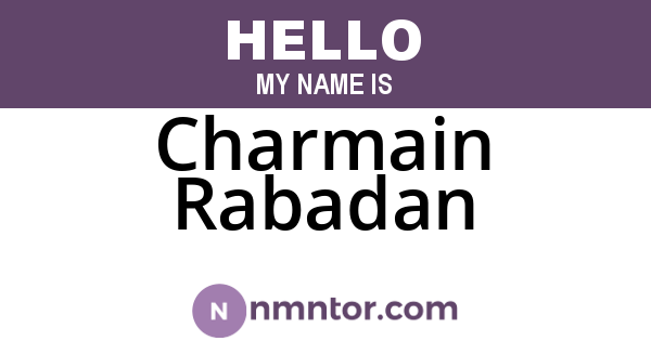 Charmain Rabadan