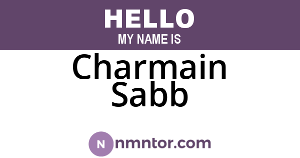 Charmain Sabb