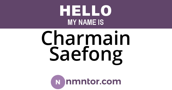 Charmain Saefong