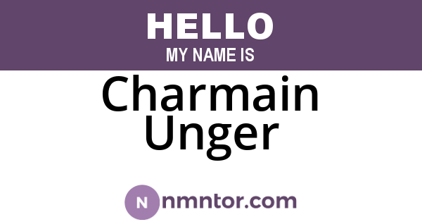 Charmain Unger