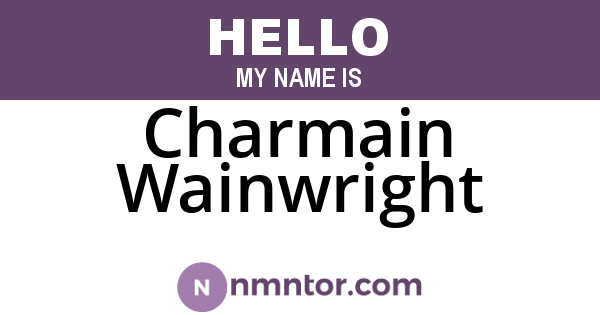 Charmain Wainwright