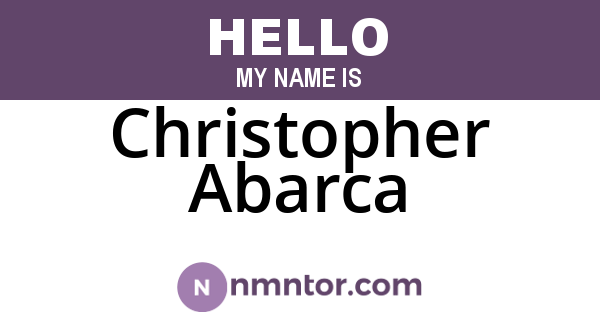 Christopher Abarca