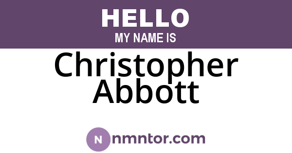 Christopher Abbott
