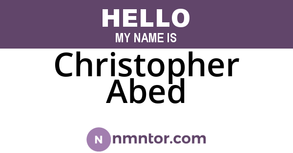 Christopher Abed