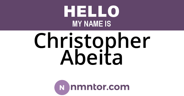 Christopher Abeita
