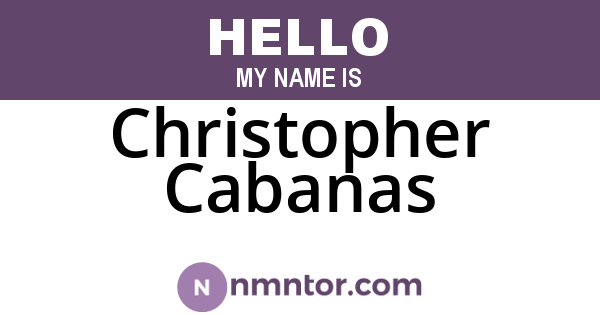 Christopher Cabanas
