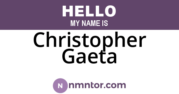 Christopher Gaeta