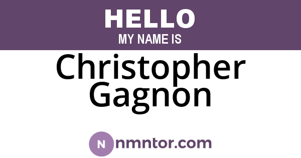 Christopher Gagnon