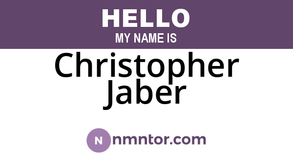 Christopher Jaber