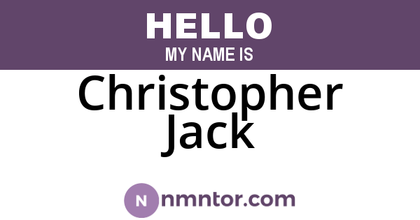 Christopher Jack
